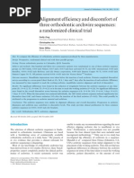 Alignment Efficiency and Discomfort of Three Orthodontic Archwire Sequences: A Randomized Clinical Trial