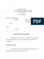 MEMORANDUM - Republic of The Philippines Made by Sol For Legal Forms Midterm Exam