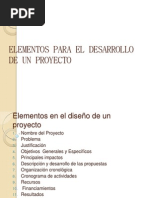 Elementos para El Desarrollo de Un Proyecto