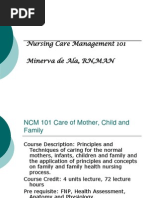 Nursing Care Management 101 Minerva de Ala, RN, MAN