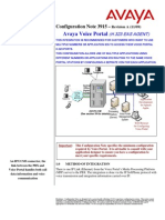 Avaya Voice Portal: Configuration Note 3915