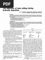 Behaviou Mine Tailing During Hydraulic Deposition