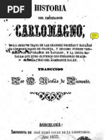 Historia Del Emperador Carlomagno 1855