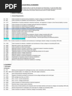 List of Applicable Electrical Standards