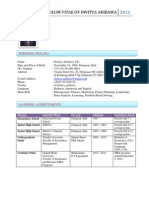 Curriculum Vitae Dwitya Aribawa