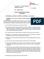 Exercício Sobre Falácias