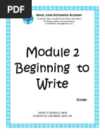 Module 2 Beginning To Write (Kinder Level)