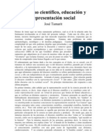 Tamarit, José - Discurso Científico, Educación y Representación Social