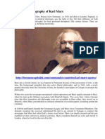 History and Biography of Karl Marx