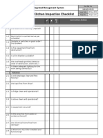 HSE-03 - Kitchen Inspection Checklist