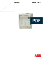 Frequency Relay Spaf 140 C: Product Guide