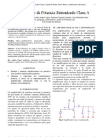 Amplificador de Potencia Clase A Sintonizado