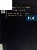 A Hebrew Deluge Story in Cuneiform - and Other Epic Fragments in The Pierpont Morgan Library (1922)