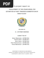 Development of Two-Phase Model For Estimation of Heat Transfer Augmentation by Nano-Fluids