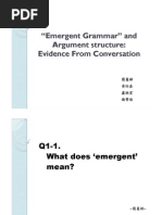 Emergent Grammar