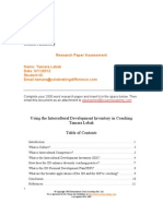 Research Paper: Using The Intercultural Development Inventory in Coaching