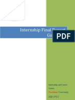 Internship Final Report - Guideline