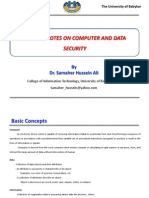 Lecture Notes On Computer and Data Security: by Dr. Samaher Hussein Ali