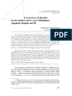 El Marqués de Cervera y El Derecho de Los Cubanos Fieles A Ser Ciudadanos Españoles Después Del 98