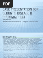 Case Presentation For Blount's Disease B Proximal Tibia