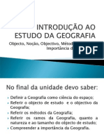 Introdução Ao Estudo Da Geografia