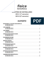 Física - Termofisica Questões de Vestibuar 2012