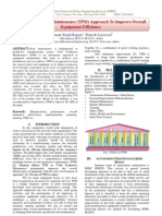 A Total Productive Maintenance (TPM) Approach To Improve Overall Equipment Efficiency