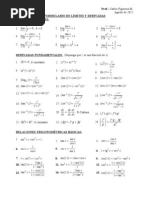 Formulario Límites y Derivadas