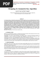 Designing of A Symmetric Key Algorithm