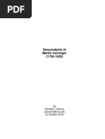 Descendants of Martin Carringer (1758-1835) - 4 Generations