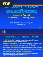 101 Essential Elements in Pressure Equipment Integrity Porgrams John Reynolds