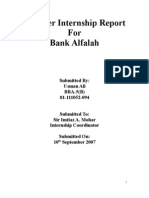 Internship Report For Bank Alfalah