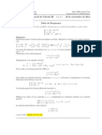 Corrección, Segundo Parcial Cálculo III, 29 de Noviembre de 2012