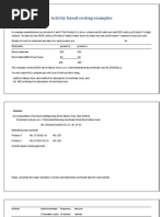 Activity Based Costing Examples