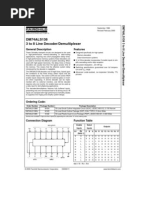 DM74ALS138 3 To 8 Line Decoder/Demultiplexer: General Description Features