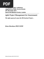 Managing Change 2012 - Brian Wernham - 28 November 2012 - Agile Saves The FBI Sentinel Project