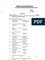 Model Paper "Biology": Secondary School Annual Examination 2008 and Onward