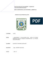 Monitoreo y Evaluación Del Nivel de Ruido Generado Por El Parque Automotor en La Ciudad de Moyobamba.