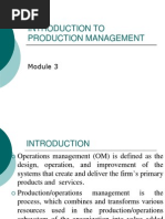 Introduction To Production Management