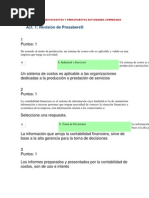 Costos y Presupuestoscostos Actividades Corregidas