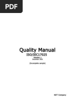 Sample Quality Manual