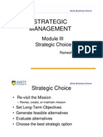 Strategic Choice - Traditional Approach