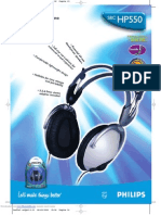 Philips SBC HP550 Headphones - Leaflet Manual