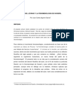 Emmanuel Levinas y La Fenomenologia de Husserl