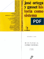 Ortega y Gasset, José, Historia Como Sistema