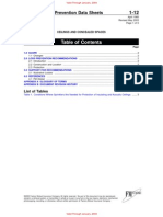 FM Global Property Loss Prevention Data Sheets: List of Tables