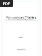 Post-Structural Thinking - Critical Discussion of Its Importance For Planning Theory