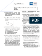 2 Lista de Exercícios - Elementos de Máquinas I - 2012