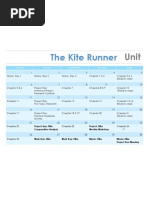 The Kite Runner Unit Calendar