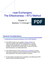 Heat Exchangers: The Effectiveness - NTU Method: Sections 11.4 Through 11.7